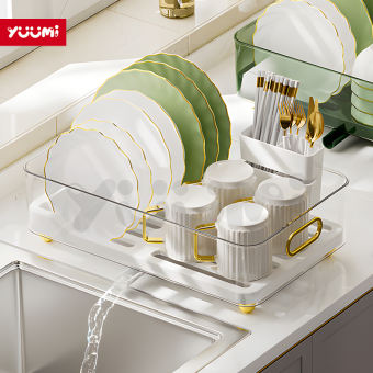 Yuumi Nhựa Trong Suốt Kệ Chén Đa Năng Kệ ÚP ChéN Kệ Để Đồ Nhà Bếp Kệ Để Bát Đĩa Kệ Để Chén Bát Kệ Đựng Chén Bát