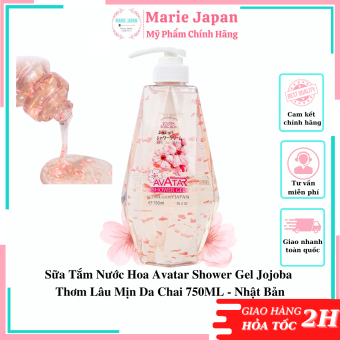 Sữa Tắm Nước Hoa Avatar Shower Gel Jojoba Thơm Lâu Mịn Da Chai 750ML - Nhật Bản