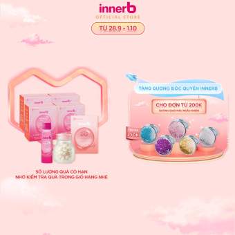 Combo giữ ẩm, sáng da InnerB Aqua Bank lọ 56 viên & nước uống Collagen (4 hộp x 6 chai)