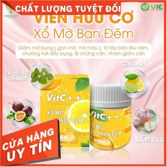 Hộp 14 Viên Kẹo Siết Eo Xổ Mỡ VIT-C++ Giảm Mỡ Nội Tạng , Táo Bón , Mỡ Cứng Sang Mỡ Mềm Hiệu Quả VITC