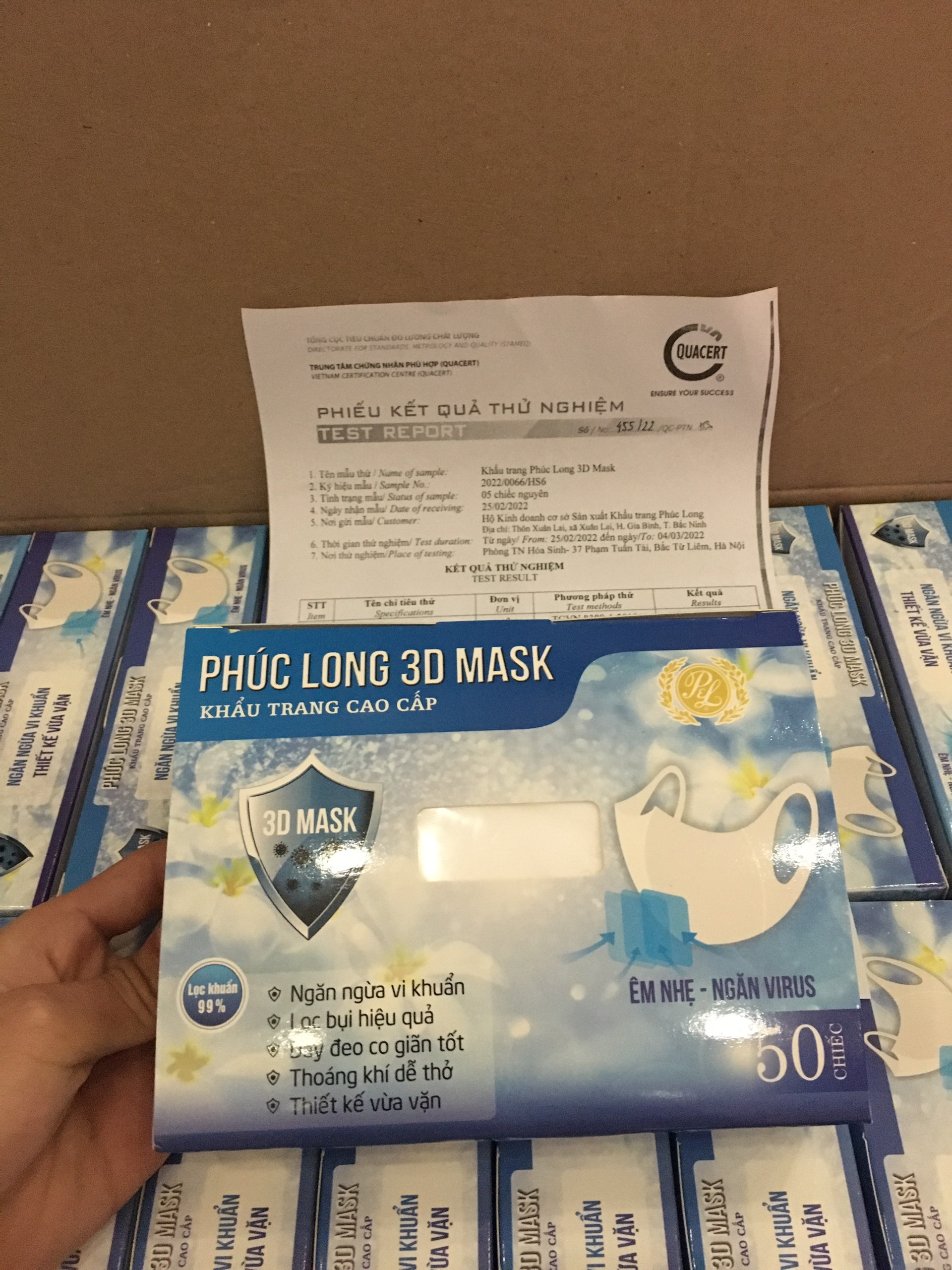 Khẩu trang 3D Phúc Long MASK chống bụi, phòng độc, Khẩu trang 3D chính hãng Công nghệ Nhật