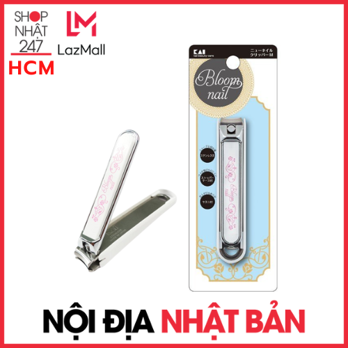 Bấm móng tay inox mẫu hoa văn KAI ) nội địa Nhật Bản