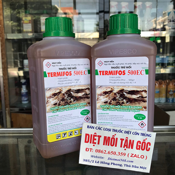 Thuốc trừ mối TERMIFOS 500EC - chế phẩm diệt mối đất, phòng trừ mối công trình xây dựng