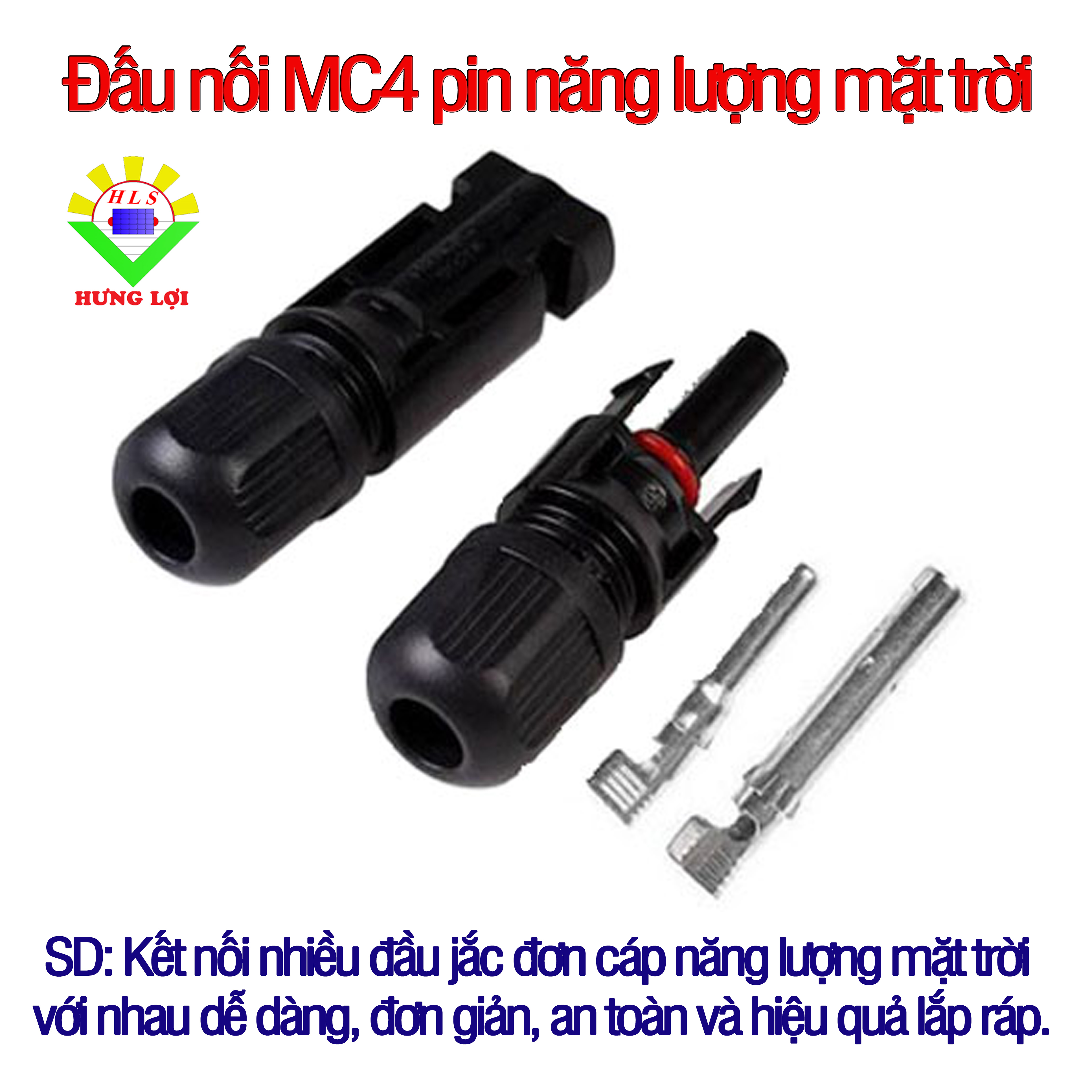 Đầu nối MC4 10 pin năng lượng mặt trời