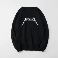Boxy Crewneck basic Sweater Metallica Pria dan Wanita