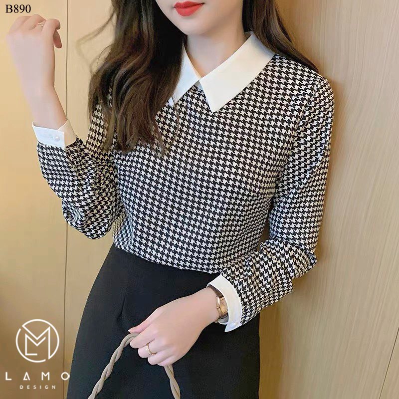 Áo sơ mi nữ lụa mango sang trọng -b890