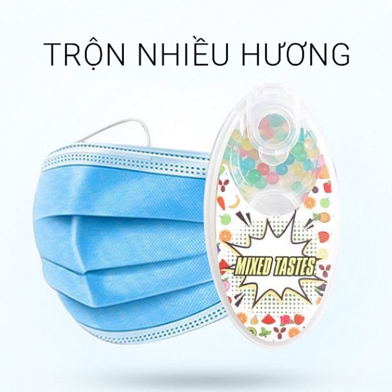 Hộp 100 hạt thơm khẩu trang,hạt khử mùi khẩu trang, khử mùi hôi khẩu trang tạo hương thơm tươi mát cả ngày