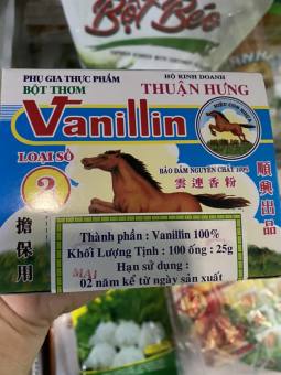 VỈ 10 ỐNG BỘT THƠM VANI VANILLIN THUẬN HƯNG