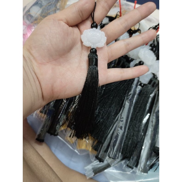 [HCM]Dây Treo Trang Trí Ngọc Bội Bông Sen Tam Sinh Tam Thế tua rua phong cách cổ trang Xưởng Sáo Hoàng Lâm