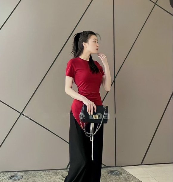 Áo thun nữ kiểu tay ngắn vạt chéo - Áo thun kiểu rút eo - FREESIZE