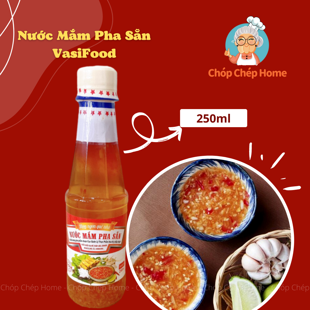 Nước mắm pha sẵn chai nhựa nhỏ 250ml vasifood - chóp chép home
