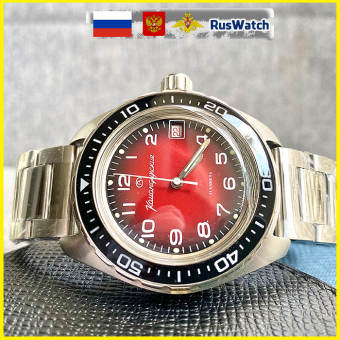 Đồng hồ Nga Vostok máy cơ tự động size mặt 42 chống nước 200M, đồng hồ nam quân đội Nga Komandirskie 02035A