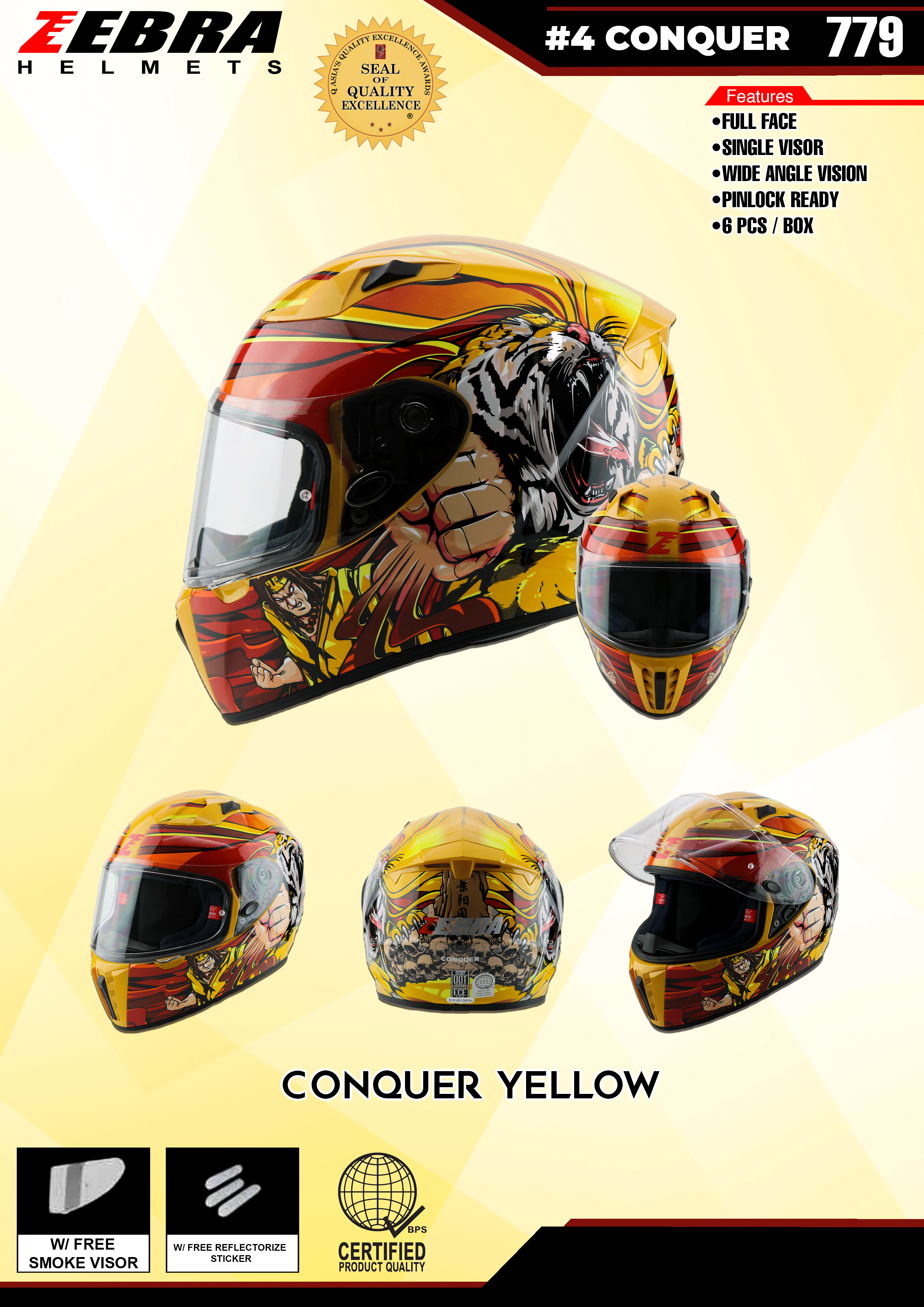 Conquer best sale helmet visor