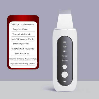 Máy cà da sủi da mặt ion tẩy tế bào chết EMS làm sạch bã nhờn lỗ chân lông