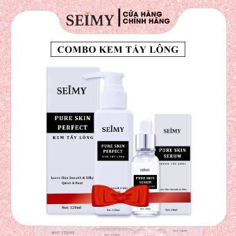 Combo Kem Tẩy Lông Seimy - Pure Skin Perfect triệt sạch bất chấp mọi loại lông vĩnh viễn nhanh gọn chỉ 5 phút