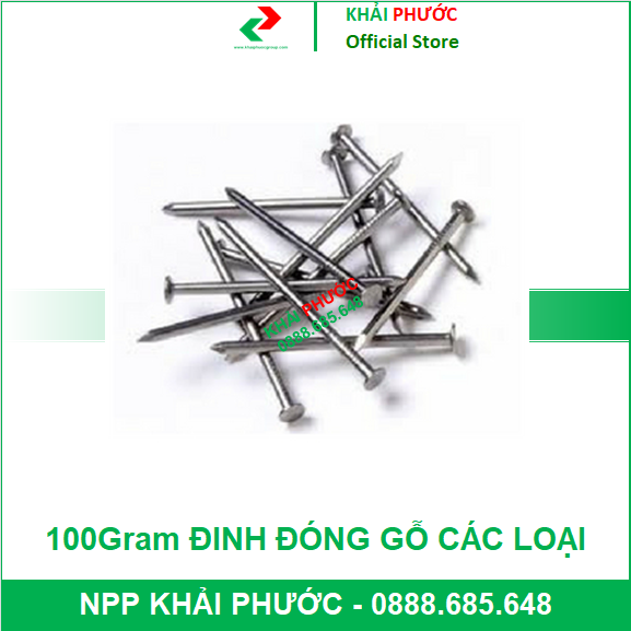 Đinh đóng gỗ 2p 3p 4p 5p 6p 7p 8p 9p 10p 2 3 4 5 6 7 8 9 10 phân cm 100g - khải phước electric