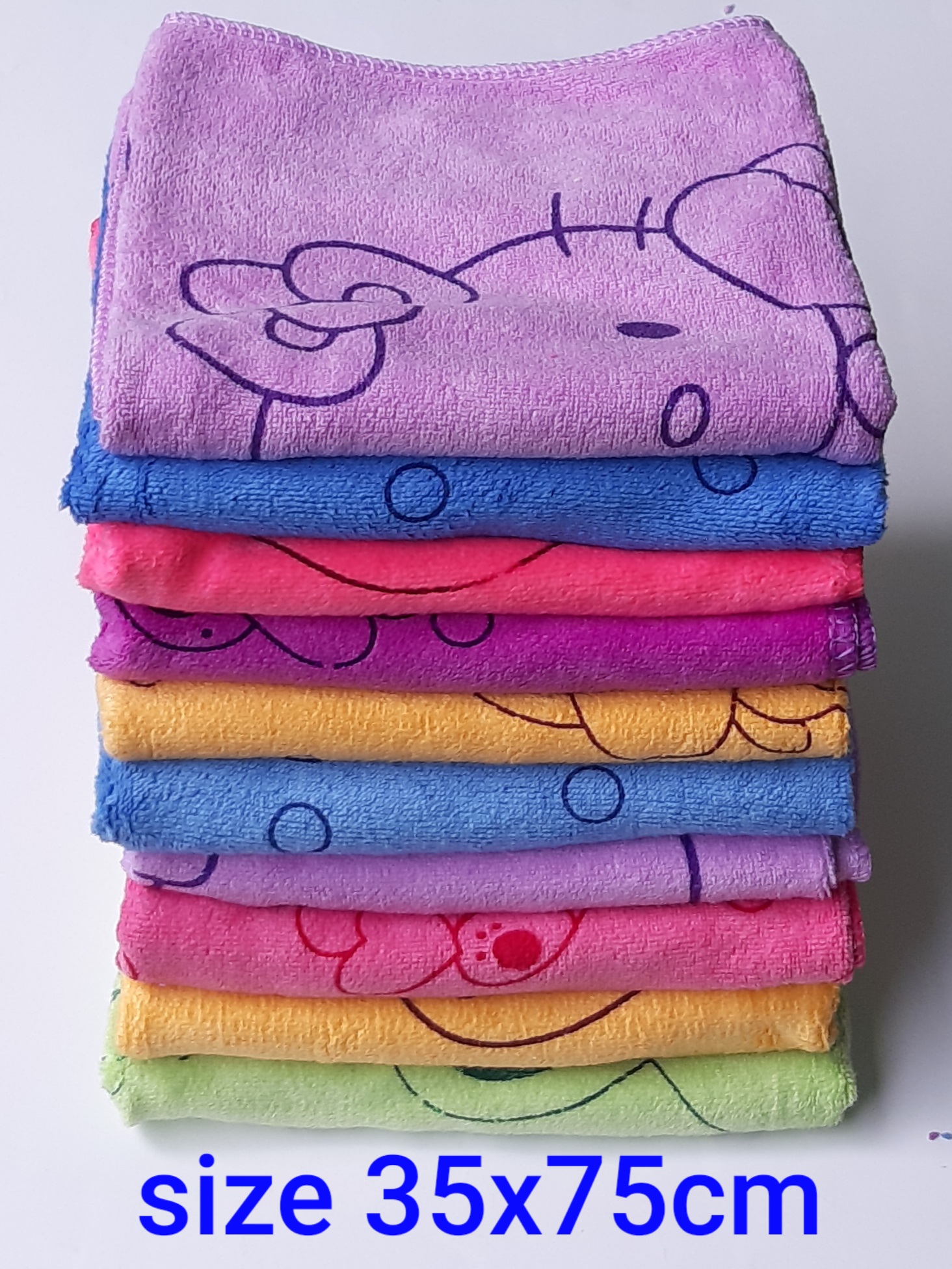 combo 04 cái Khăn tắm Hình Thú Cao Cấp 35x75cm Siêu mềm mịn, hút nước, không ra màu dùng được cho trẻ nhỏ