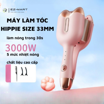 Máy Làm Uốn Tóc Xoăn Sóng Nước Size 33mm Hot Trend 2023 Chất Liệu Gốm An Toàn Bảo Vệ Tóc Chống Bỏng Tay máy uốn tóc dưỡng tóc máy uốn tóc xoăn tự động máy duỗi tóc máy uốn tóc mini máy làm tóc uốn tóc máy uốn tóc gợn sóng