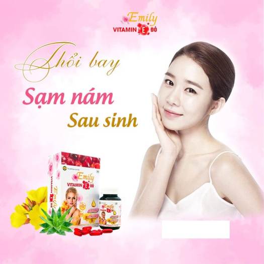 Viên Uống Đẹp Da Emily Vitamin E Đỏ 400IU – Thành Phần Dầu Hoa Anh Thảo, Dầu Lô hội,Dầu Hạt Lanh  Chống Lão Hoá Da Mạnh – Giảm Nám, Sạm, Tàng Nhang, ĐồiM, Vết Chân Chim.