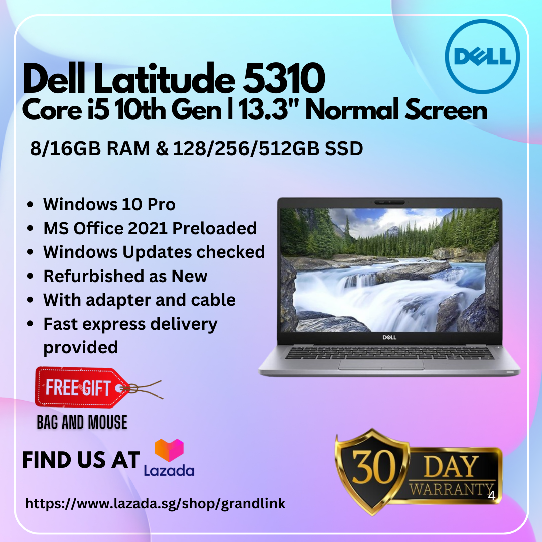 Dell Latitude 5310 Core i5 10th Gen 13.3" 256GB SS...