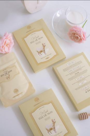 Mặt Nạ Sữa Dê Non LEMON MASK - Hộp 50 Gram
