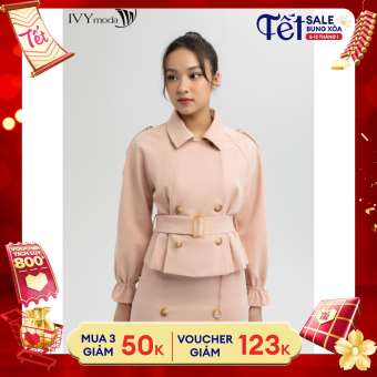 Áo khoác nữ kèm đai nữ tính IVY moda MS 67M6109