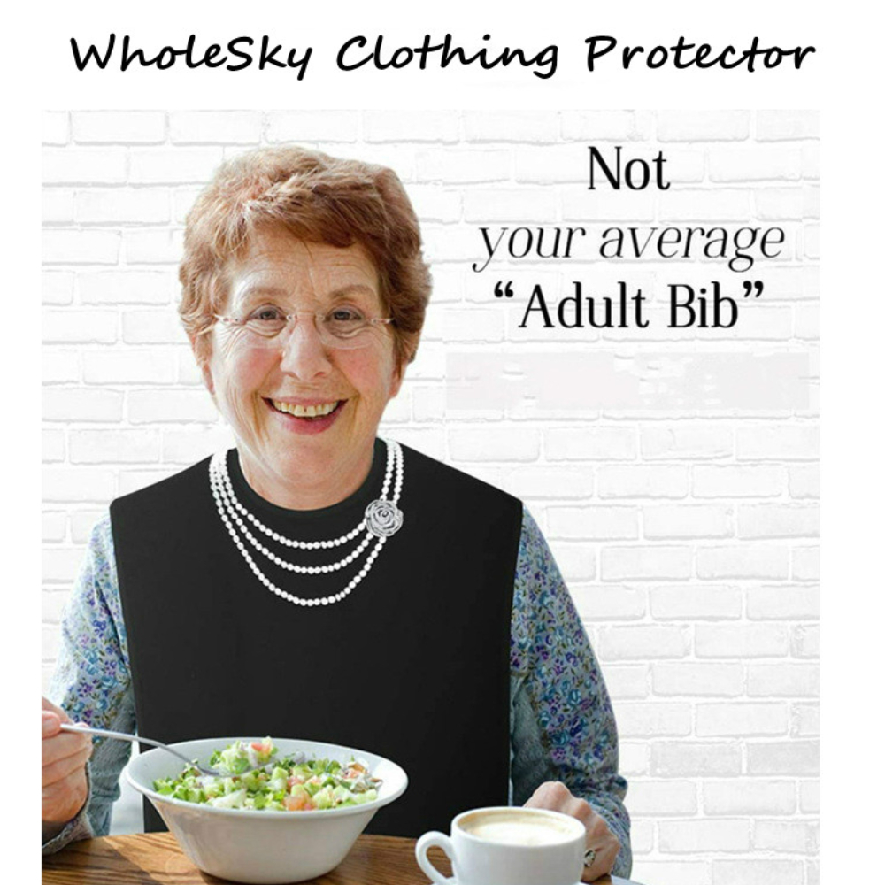 Gambar ???PROMOTION?Adult Bib Bib for Elderly Elderly Bib Clothing Protector Waterproof Reusable Washable Saliva Towel Aprons Bib Novelty Elegant Adult Feeding Drinking Anti leak for Adult Men and Women