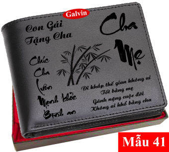 Ví khắc tên theo yêu cầu, bóp nam da bò, ví nam