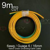 16mm Yellow Green Battery Cable, Pure Copper, High Voltage