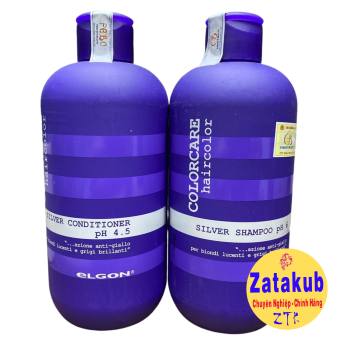 DẦU GỘI XẢ TÍM KHỬ VÀNG ELGON SILVER COLORCARE 300ML