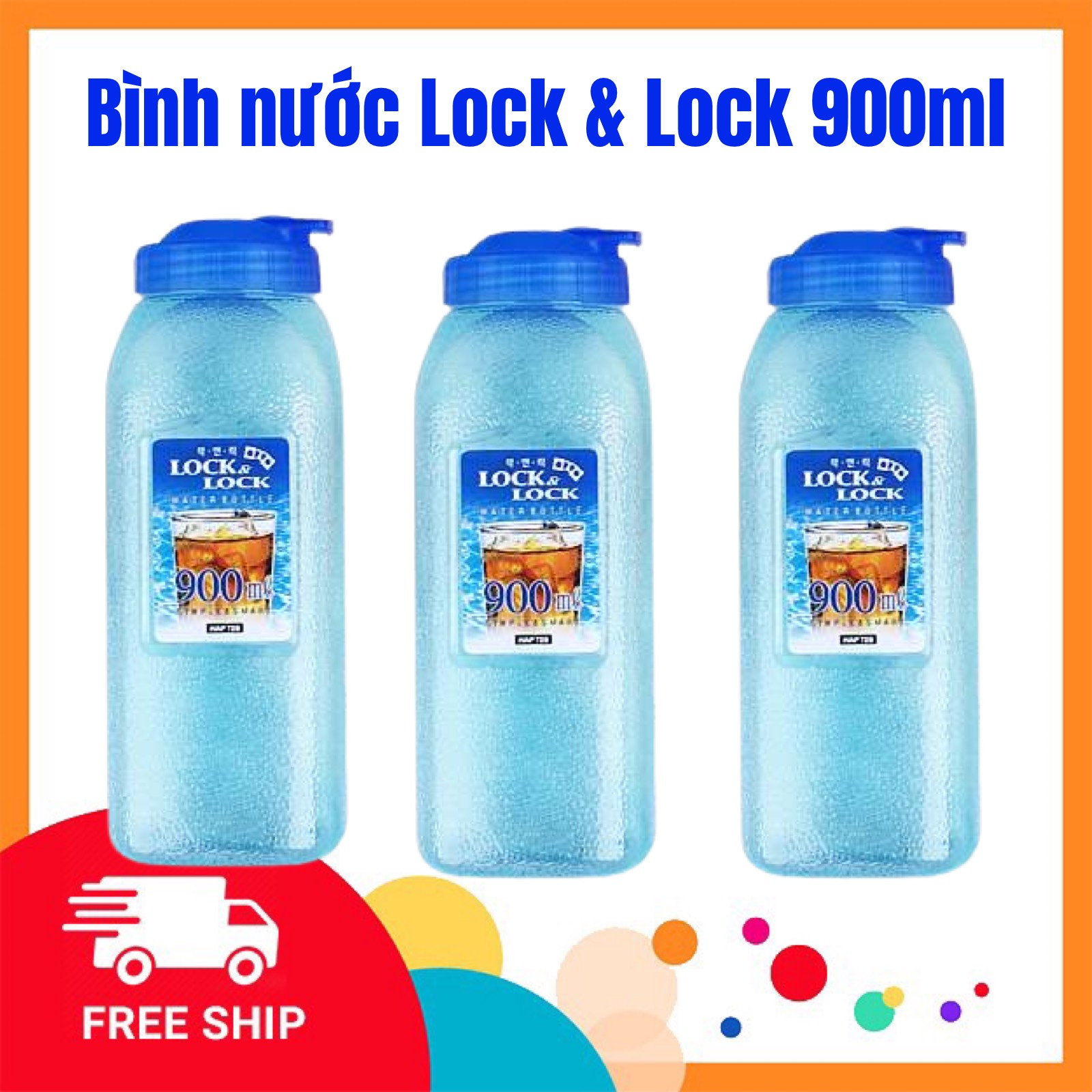 Bình nước lock and lock 900ml chính hãng - oanh vũ