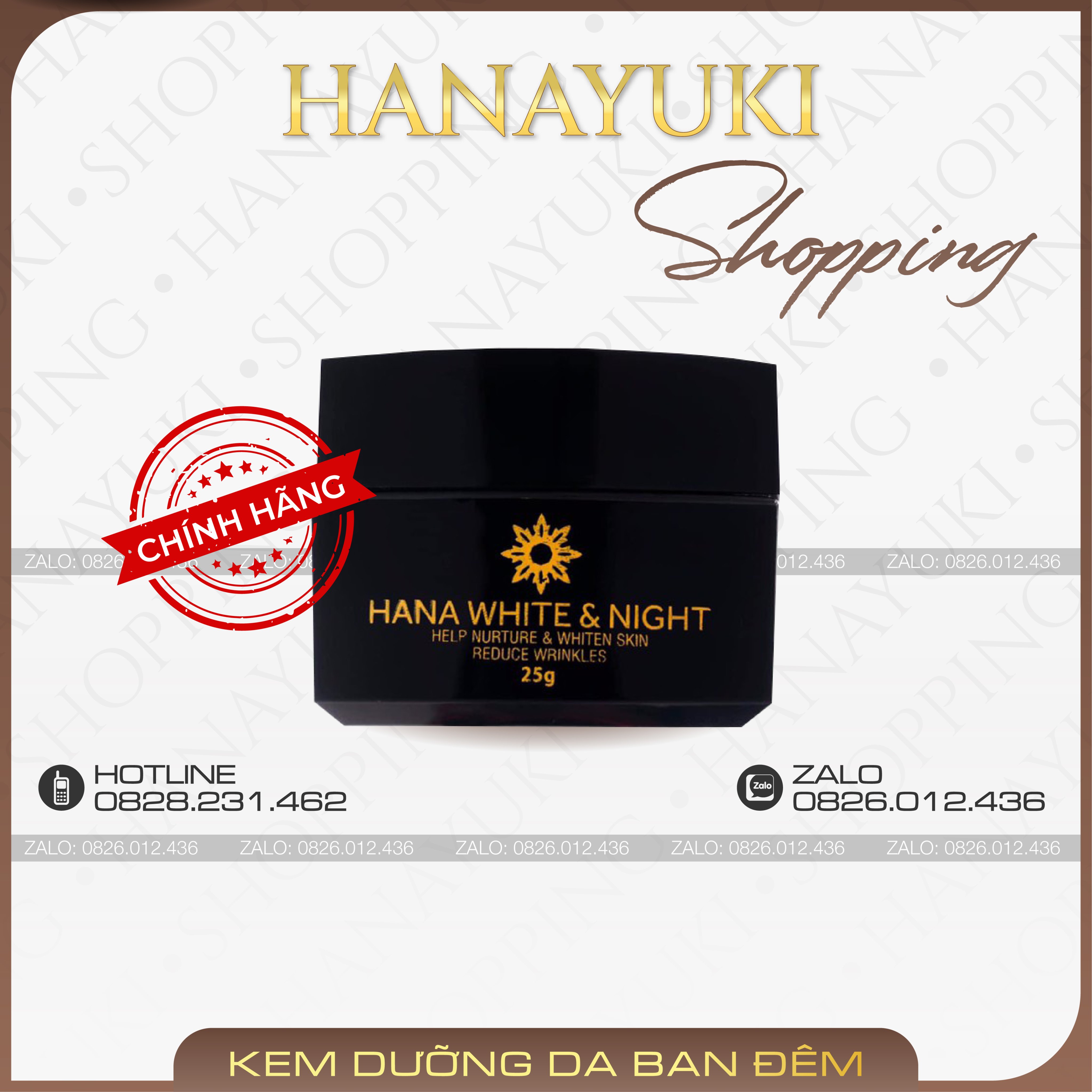 Kem Dưỡng Da Ban Đêm Hanayuki