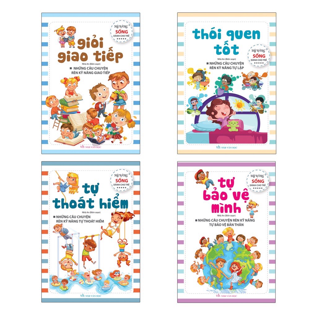 Bộ sách 4 cuốn kỹ năng sống - tự bảo vệ mình - Giỏi giao tiếp