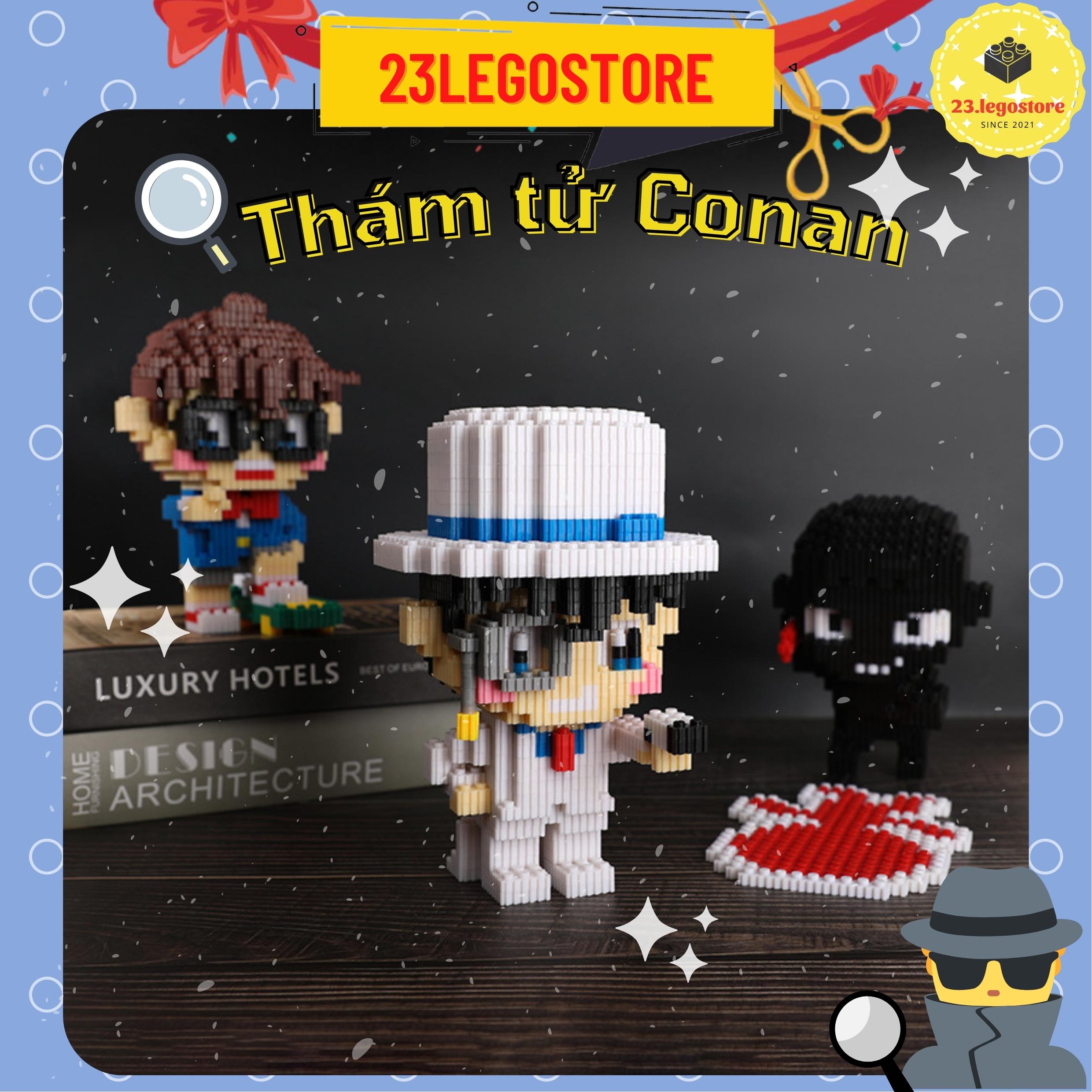 Bộ đồ chơi lắp ghép Lego nhân vật Conan và Anh da đen,Bộ đồ chơi lắp ráp nhân vật truyện thám tử Conan