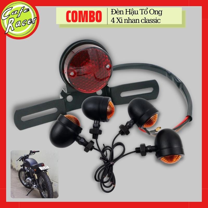 Combo 1 đèn hậu tổ ong và 4 xi nhan bé chuyên độ xe classic với giá cả rất hợp lý cho thợ