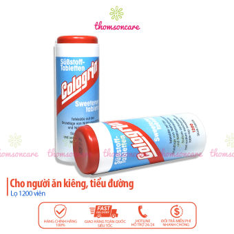 Đường ăn kiêng Cologrin nhập khẩu từ Đức lọ 1200 viên - Cho người tiểu đường và ăn kiêng, giảm cân, thấp calo
