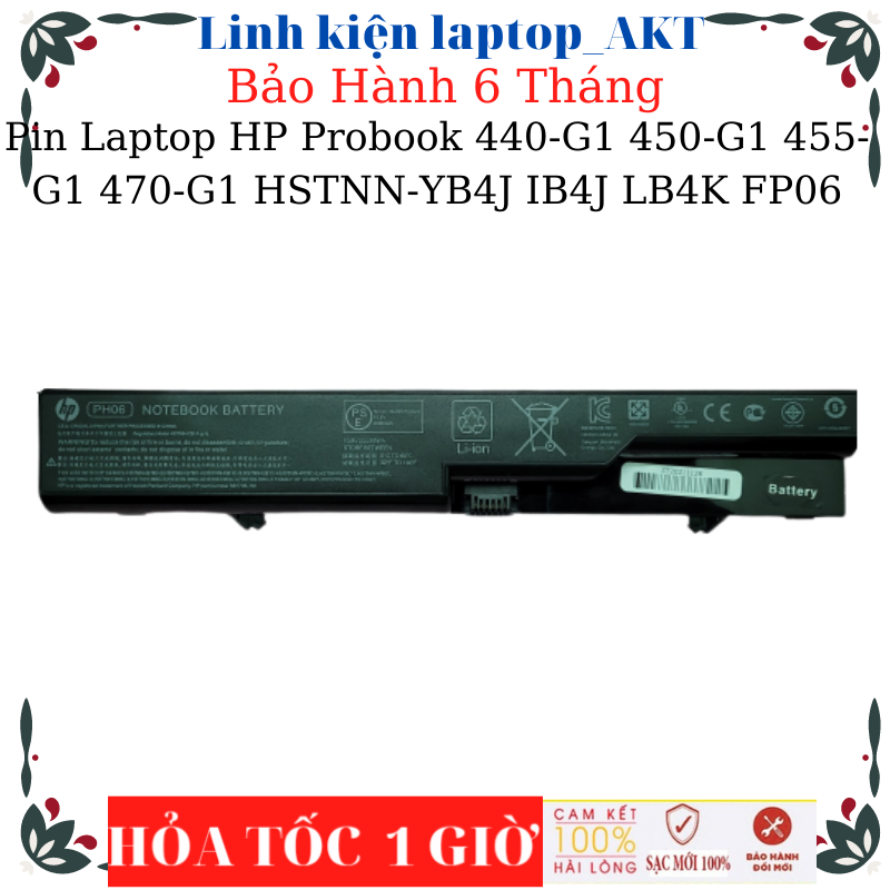 Pin laptop hp probook 440-g1 450-g1 455-g1 470-g1 hstnn-yb4j ib4j lb4k fp06