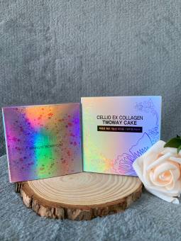 Phấn Phủ siêu mịn Cellio EX Collagen Twoway Cake  (tặng kèm lõi)