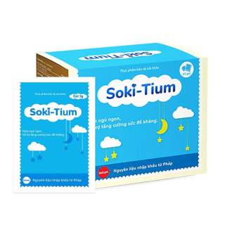 Soki-Tium 12 Gói - Bột Hòa Tan Giúp Trẻ Ngủ Ngon
