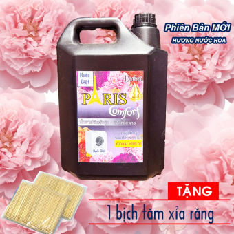 Mới! Nước Giặt  Thái Lan 5L hương nước hoa thơm lâu Hương ComFORF huyền bí - ĐEN Tặng 1 bịch tăm xỉa răng