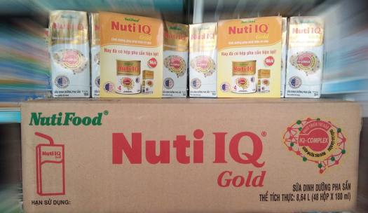 Thùng 48 hộp 110ml Sữa Bột  Pha Sẵn Nuti IQ Gold NutiFood cho bé trên 1 tuổi