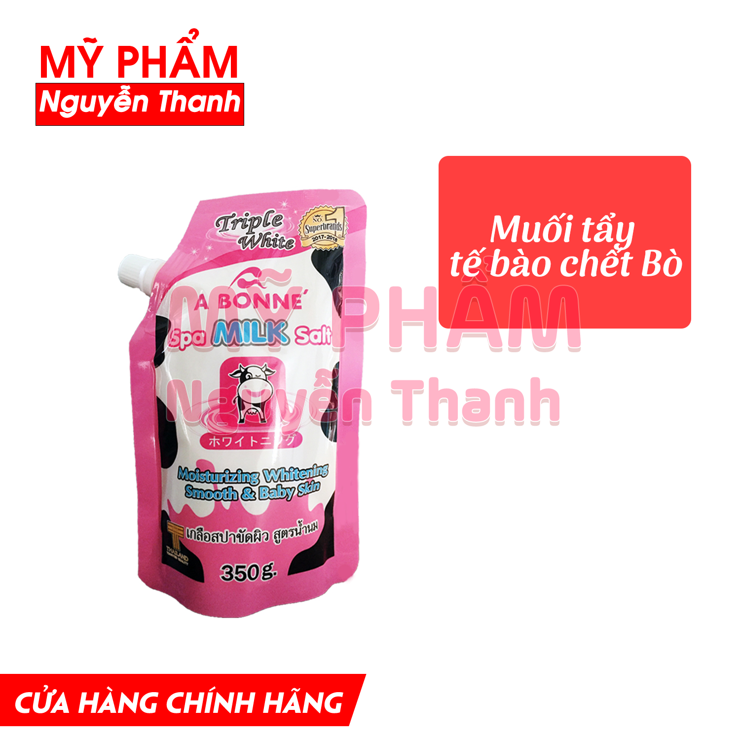 Muối tắm sữa bò tẩy tế bào c.h..ết A Bonne Spa Milk Salt Thái Lan 350gr