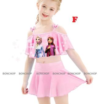 Set đồ bơi hồng Elsa rớt vai