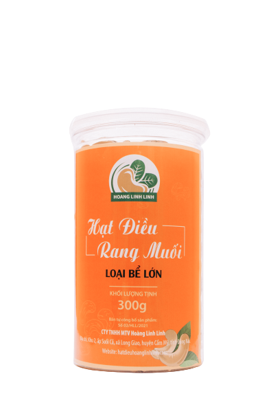  Hộp nắp lon 300g Hạt điều bể vỡ lớn  bể đôi bể ba  Hoàng Linh Linh thơm ngon giòn béo rang mới hàng ngày 
