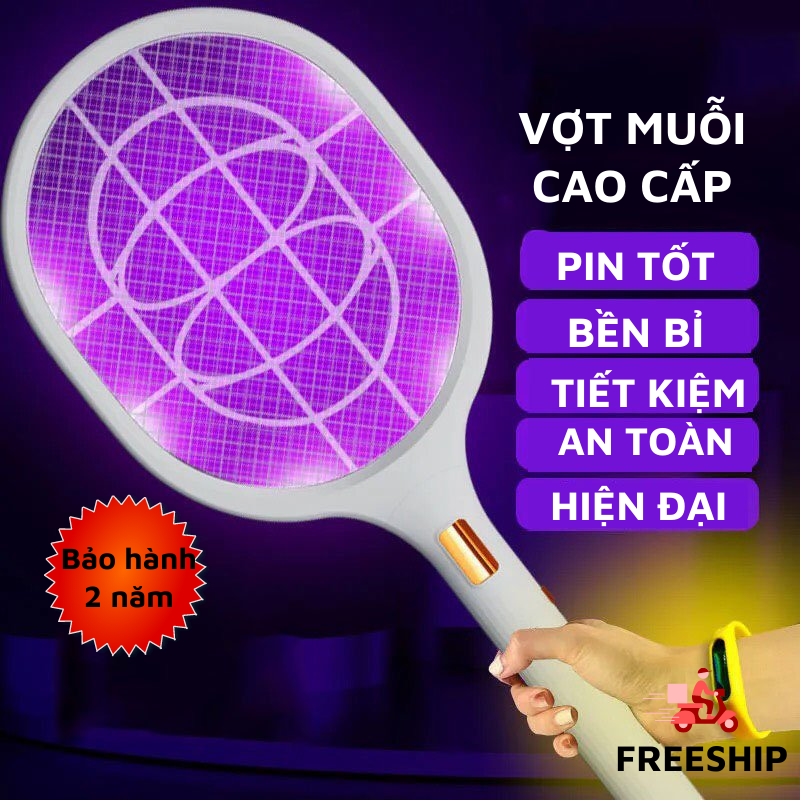 Đèn Bắt Muỗi Tự Động Kèm Vợt Muỗi Đa Năng Tích Điện Thông Minh