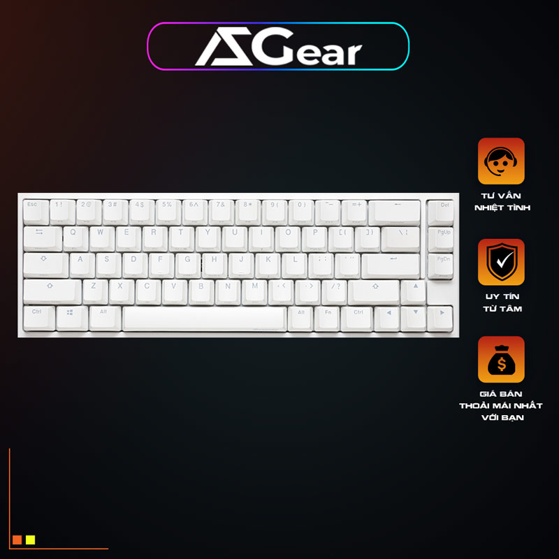 Bàn phím cơ ducky one 2 sf rgb pure white, bảo hành 24 tháng, mới 100%