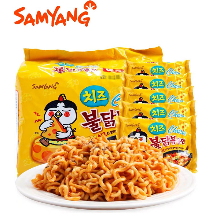 Combo 5 gói mì gà hàn quốc vị phô mai samyang 140gr - mì ăn liền gà phô samyang 5gói x 140gr