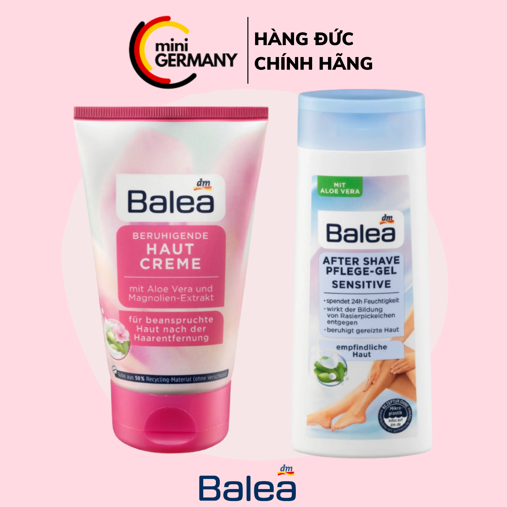 BALEA Kem dưỡng da sau wax cạo tẩy lông, ức chế lông mọc