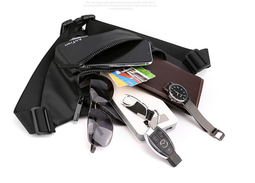 tsondianz Waterproof Waist Bag Funny Pack For Men Crossbody Belt Bag Chest Bag  Hip Pack With Adjustable Strap 