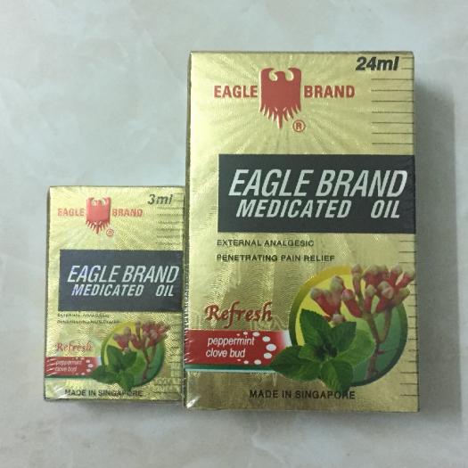 Dầu gió Con Ó Singapore Eagle Brand 3ml 12ml & 24ml